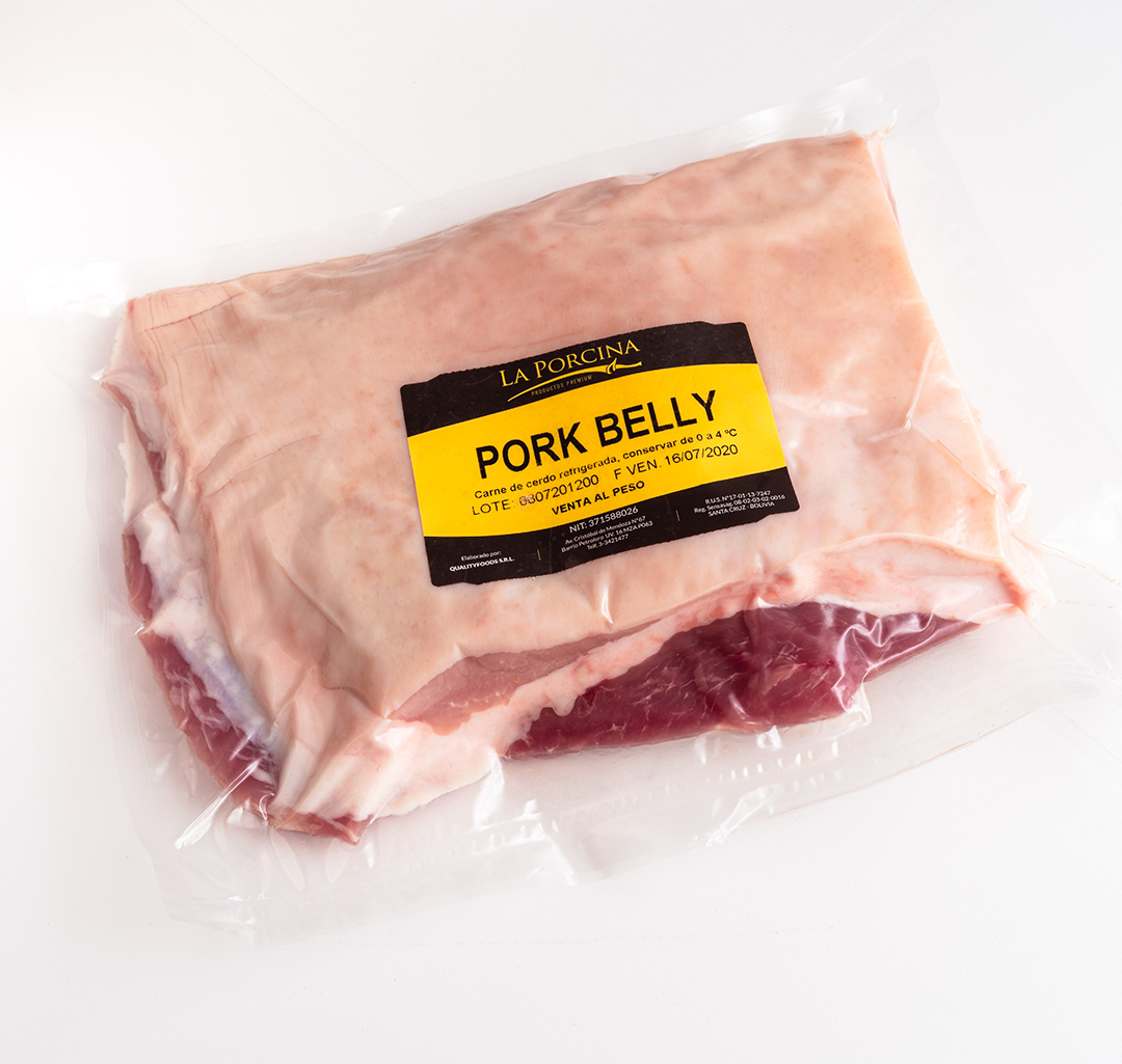 PANCETA c/CUERO o PORK BELLY LA PORCINA